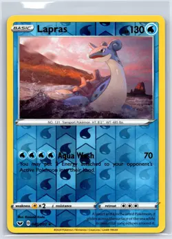 Lapras 048/202 Rare Sword & Shield Pokemon Reverse Holo NM/M 528c-38 - Image 1