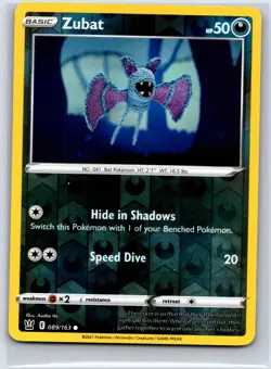 Zubat 089/163 Common Battle Styles Pokemon Reverse Holo NM/M 528c-14 - Image 1