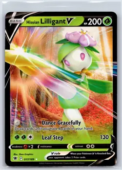 Hisuian Lilligant V 017/189 Holo V Rare Astral Radiance Pokemon NM/M 603b-12 - Image 1