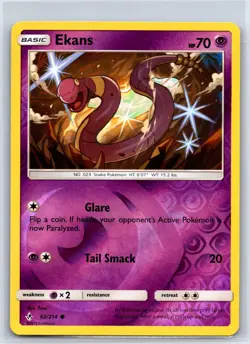 Ekans 62/214 Common Unbroken Bonds Pokemon Reverse Holo NM/M 528d-1 - Image 1