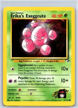 Erika's Exeggcute 77/132 Common Gym Heroes Pokemon Unlimited NM/M 521b-33 - Image 1