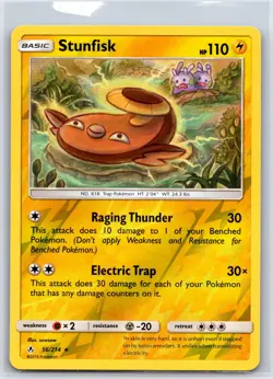 Stunfisk 56/214 Rare Unbroken Bonds Pokemon Reverse Holo NM/M 527b-2 - Image 1