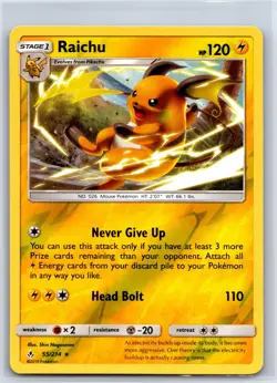 Raichu 55/214 Rare Unbroken Bonds Pokemon Reverse Holo NM/M 527b-26 - Image 1