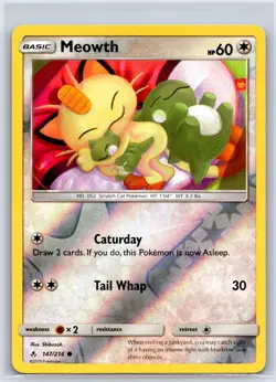 Meowth 147/214 Common Unbroken Bonds Pokemon Reverse Holo NM/M 528c-31 - Image 1