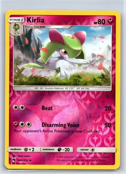 Kirlia 140/214 Uncommon Lost Thunder Pokemon Reverse Holo NM/M 528d-47 - Image 1