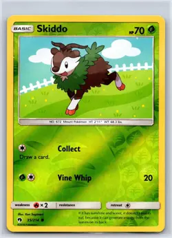 Skiddo 35/214 Common Lost Thunder Pokemon Reverse Holo NM/M 529b-49 - Image 1