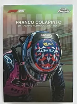 FRANCO COLAPINTO Helmet Collection Refractor 2025 Topps Chrome Formula 1 F1 HC-9 - Image 1