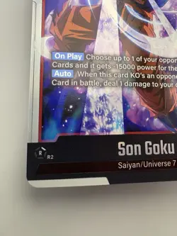 Dragon Ball Fusion World Card Game Son Goku FB01-139 SCR Secret Rare DBS TCG NM - Image 2