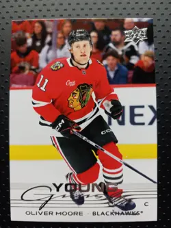 2025-26 Upper Deck Series 1 Young Guns #216 Oliver Moore Rookie Card - Image 1