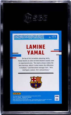 Lamine Yamal 2023-24 Donruss #177 Rookie Card Barcelona SGC 10 GM - Image 2