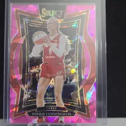 2025 WNBA Select Concourse Pink Ice Prizm Sophie Cunningham Indiana Fever #12 - Image 1