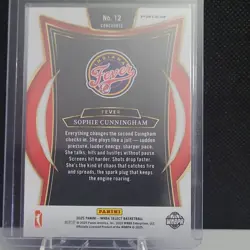2025 WNBA Select Concourse Pink Ice Prizm Sophie Cunningham Indiana Fever #12 - Image 2