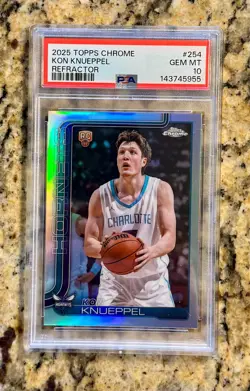 2025 Topps Chrome Kon Knueppel Refractor RC PSA 10 - Image 1