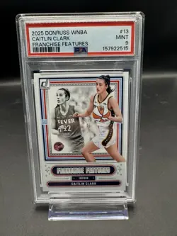 2025 PANINI DONRUSS WNBA FRANCHISE FEATURES #13 CAITLIN CLARK PSA 9 - Image 1