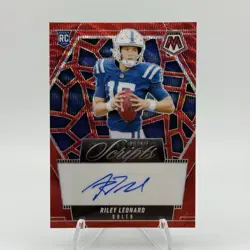 Panini 2025 Mosaic Football Rookie Scripts Auto Riley Leonard #RS-RLD Colts - Image 1