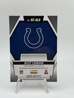 Panini 2025 Mosaic Football Rookie Scripts Auto Riley Leonard #RS-RLD Colts - Image 2