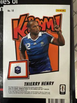 2025-26 Donruss Road To World Cup JUMBO/OVERSIZE Kaboom Thierry Henry - France - Image 2