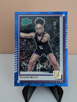 2025-26 Panini Donruss OLIVIA MILES BLUE COSMIC PARALLEL /65 TCU LYNX #89 🐐 - Image 1