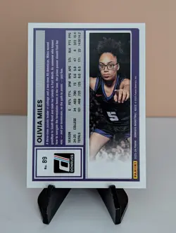 2025-26 Panini Donruss OLIVIA MILES BLUE COSMIC PARALLEL /65 TCU LYNX #89 🐐 - Image 2