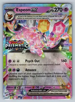 Espeon ex - (Prismatic Evolutions Stamp) 034/131 Miscellaneous Cards & Products - Image 1