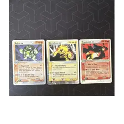 Nintendo Pokemon TCG Golem ex, Electabuzz ex, Typhlosion ex Holo Card Lot - Image 1