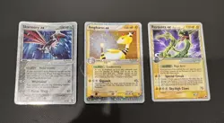 Pokemon TCG: Holo EX Lot 3 Cards: Skarmory Ampharos Rayquaza (World Champ Deck) - Image 1