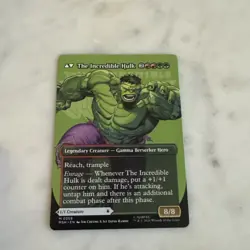 1x Bruce Banner (Borderless) (0359) - Near Mint MTG Marvel Super Heroes in hand - Image 2