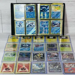 Pokemon Card Lot 100 Official TCG Cards Ultra Rare EX GX V Mega Holos Collection - Image 1