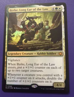 Byrke Long Ear of The Law Foil Bloomburrow Mythic Legendary Creature Rabbit 380 - Image 1