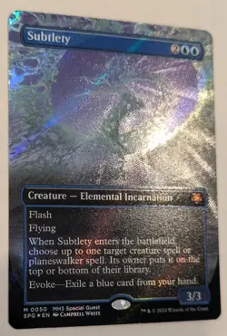Subtlety x1 Borderless Textured Foil NM Unplayed Special Guests #50 - Image 2