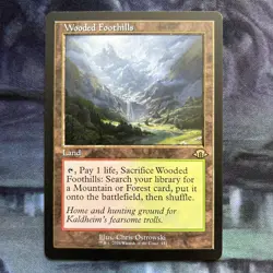 Wooded Foothills - Retro Frame - Magic: The Gathering - Modern Horizons 3 - 2024 - Image 1