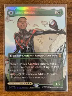MTG✨MILES MORALES Rev/Flip FOIL✨Marvel's Spider-Man MINT MYTHIC Classic Comic Cv - Image 2