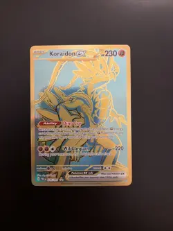 Koraidon ex 245/091 Paldean Fates Hyper Rare Gold Holo Pokemon Card NM - Image 1