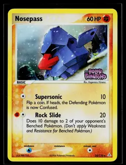2006 Pokemon EX Holon Phantoms Nosepass 25/110 Rare Reverse Holo Stamped NM - Image 1