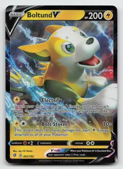 Pokemon TCG Boltund V Sword & Shield - Rebel Clash #67 Basic/Rare Holo V - Image 1