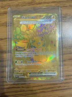 Pokemon TCG Pikachu EX Hyper Rare Gold Prismatic Evolutions 179/131 - Image 1