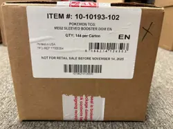 Pokemon TCG ME02 Phantasmal Flames Sleeved Booster Pack Case (144CT) NEW Sealed - Image 1