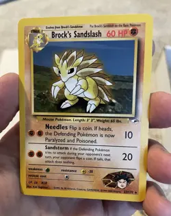 Pokemon Brock's Sandslash 23/132 Gym Heroes Rare English Stage 1 60HP 2000 - Image 1