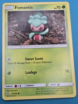 Fomantis 15/236 Common Unified Minds Yuki Mori Pokemon Regular NM - Image 1