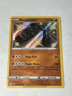 Pokemon TCG Stonjourner Shining Fates SV075/SV122 Holo Shiny Holo Rare NM - Image 1