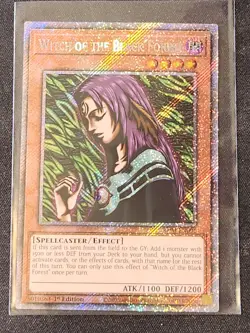 WITCH OF THE BLACK FOREST 2024 YU-GI-OH QCB Plat. Secret Rare 1st Ed. RA03-EN091 - Image 1