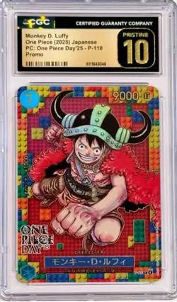 2025 One Piece Monkey D. Luffy #P-110 One Piece Day Promo CGC 10 Pristine - Image 1