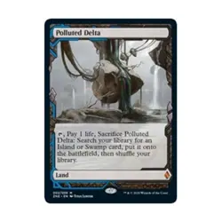 WOTC MtG Zendikar Rising Expeditions Polluted Delta (MR) NM - Image 1