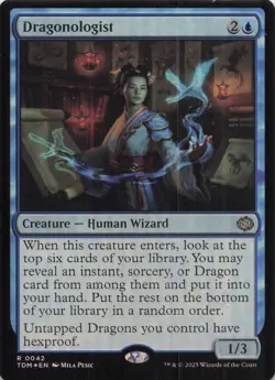 Dragonologist TDM Rare Foil #42 NM MTG - Image 1