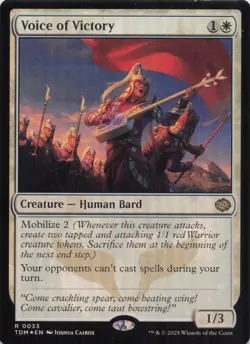 Voice of Victory TDM Rare Foil #33 NM MTG - Image 1