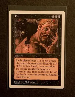 MTG Pox 5th ( Fifth) Edition 1997 RARE Magic the Gathering - Image 1