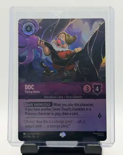 Doc Taking Notes 210/204 Epic Foil Disney Lorcana Wilds Unknown NM - Image 1
