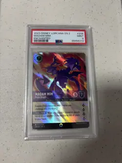 Madam Mim Enchanted 208/204 Disney Lorcana Rise of the Floodborn PSA 9 MINT - Image 1