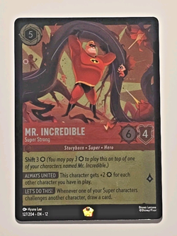 Disney Lorcana Wilds Unknown Mr. Incredible Super Strong Foil Legendary 127/204 - Image 1