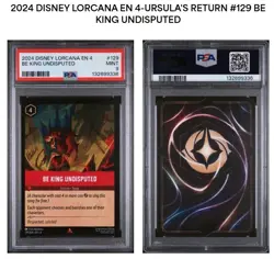 SCAR BE KING UNDISPUTED 2024 DISNEY LORCANA EN 4 #129 PSA 9 POP 2 LION KING - Image 2